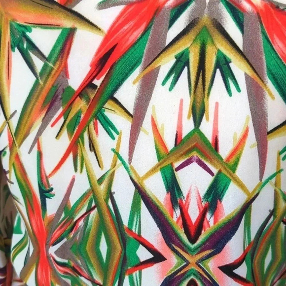 Gianni Bini Romper Birds of Paradise White Tropical - Picture 5 of 7